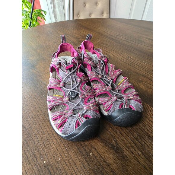 Keen Womens Waterproof Whisper Outdoor Hiking 1014204 Pink Grey Sandals 8 - Picture 3 of 16